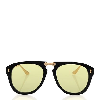 Gucci Folding Aviator Sunglasses GG0305S Black Gold 3 of 9