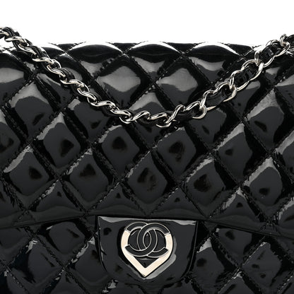 Chanel Patent Quilted Jumbo Single Flap Black 8 of 13