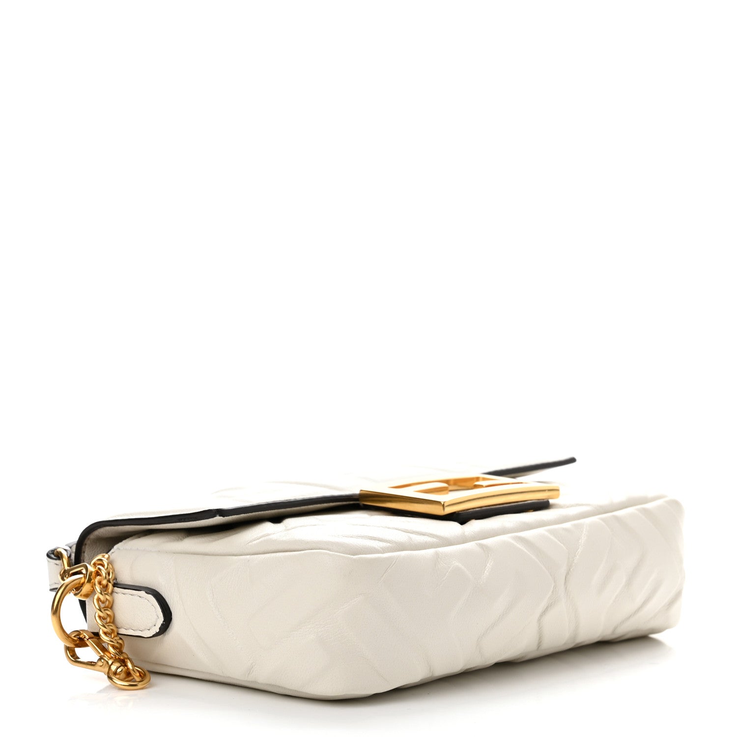 Fendi Nappa FF 1974 Embossed Mini Baguette White 4 of 10