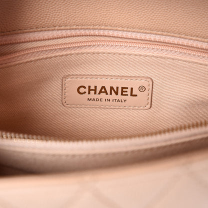 Chanel Caviar Quilted Small Coco Handle Flap Light Beige 7 of 13