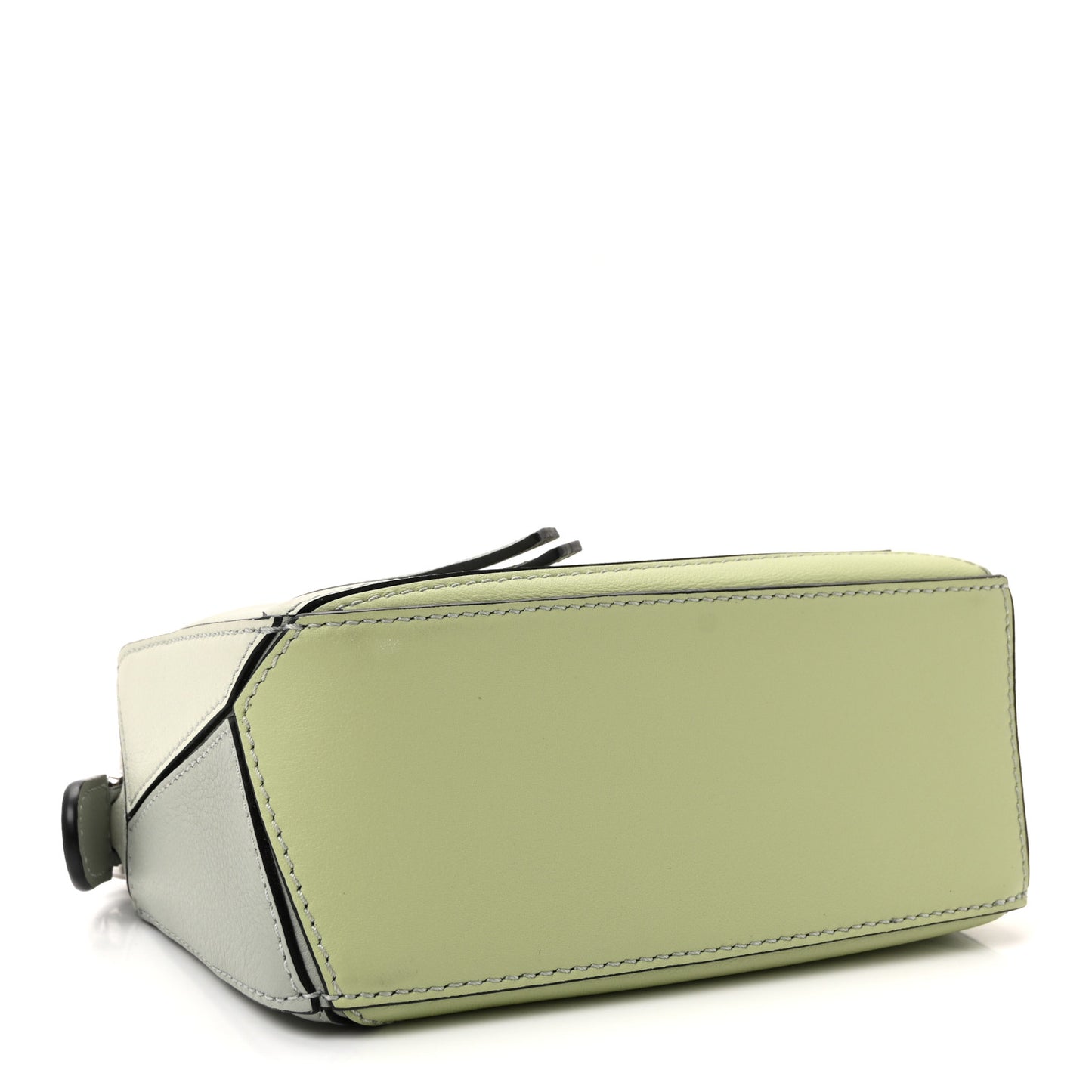 Calfskin Mini Puzzle Bag Ash Grey Light Celadon