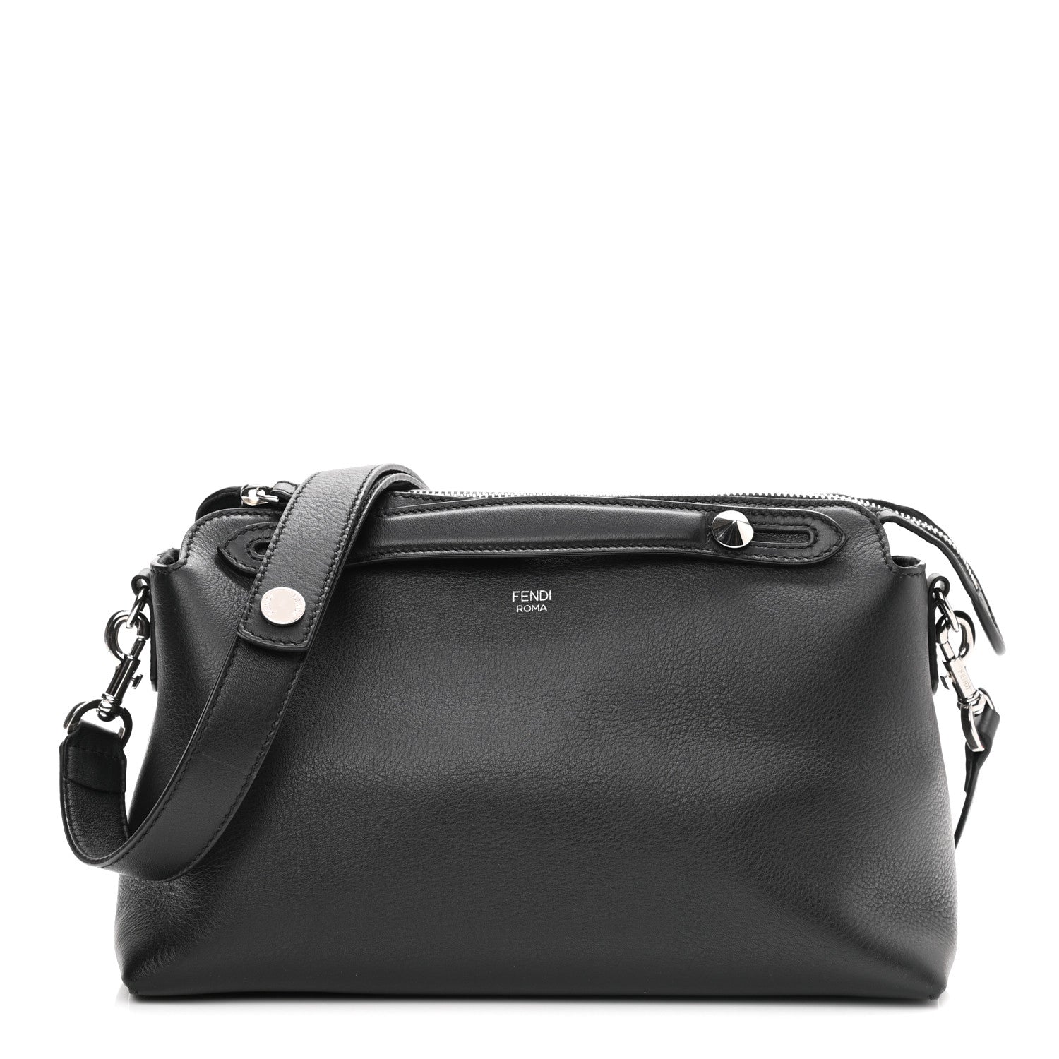 Fendi Vitello Dolce Medium By The Way Boston Bag Black 1 of 11