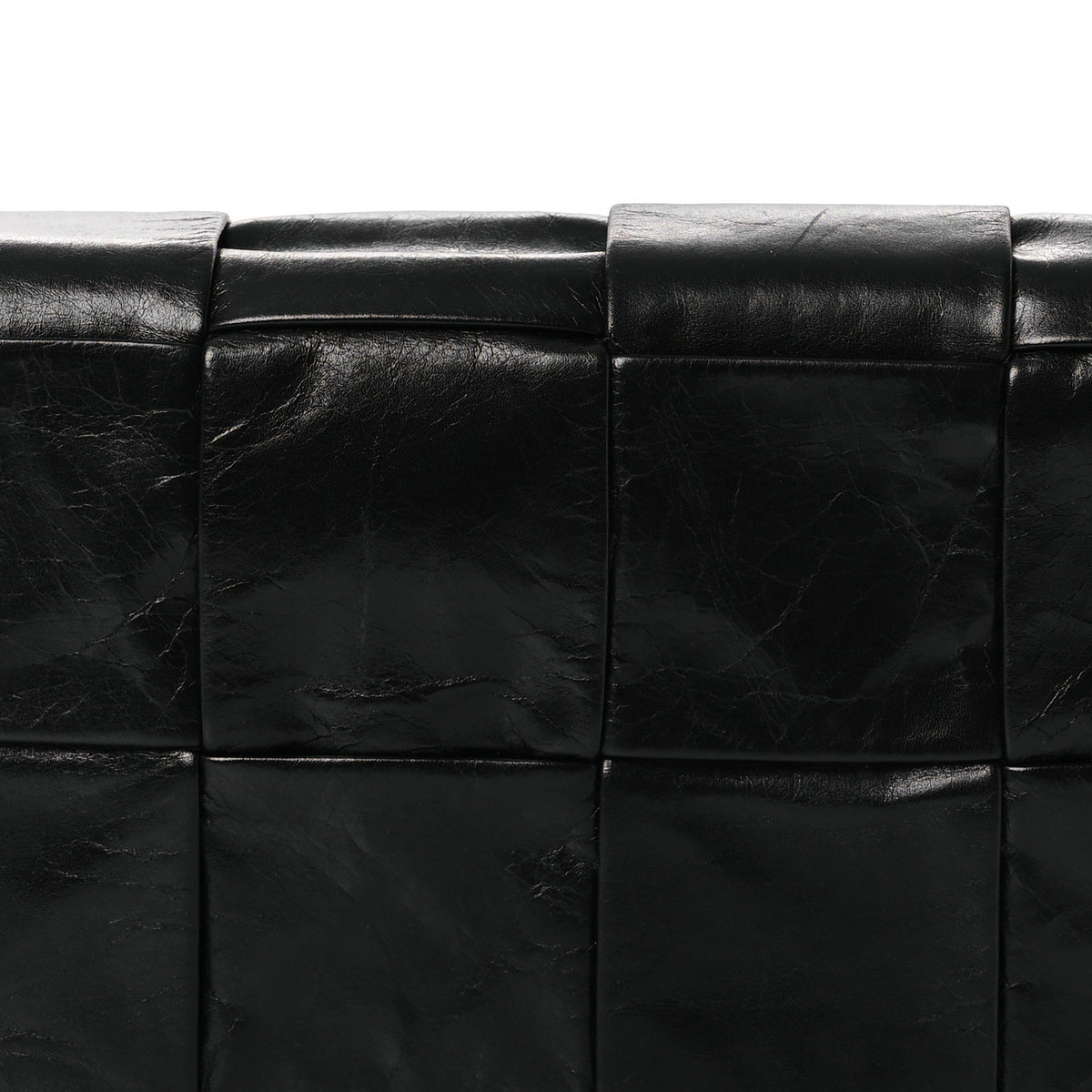 Paper Calfskin Maxi Intreccio The Belt Cassette Bag Black
