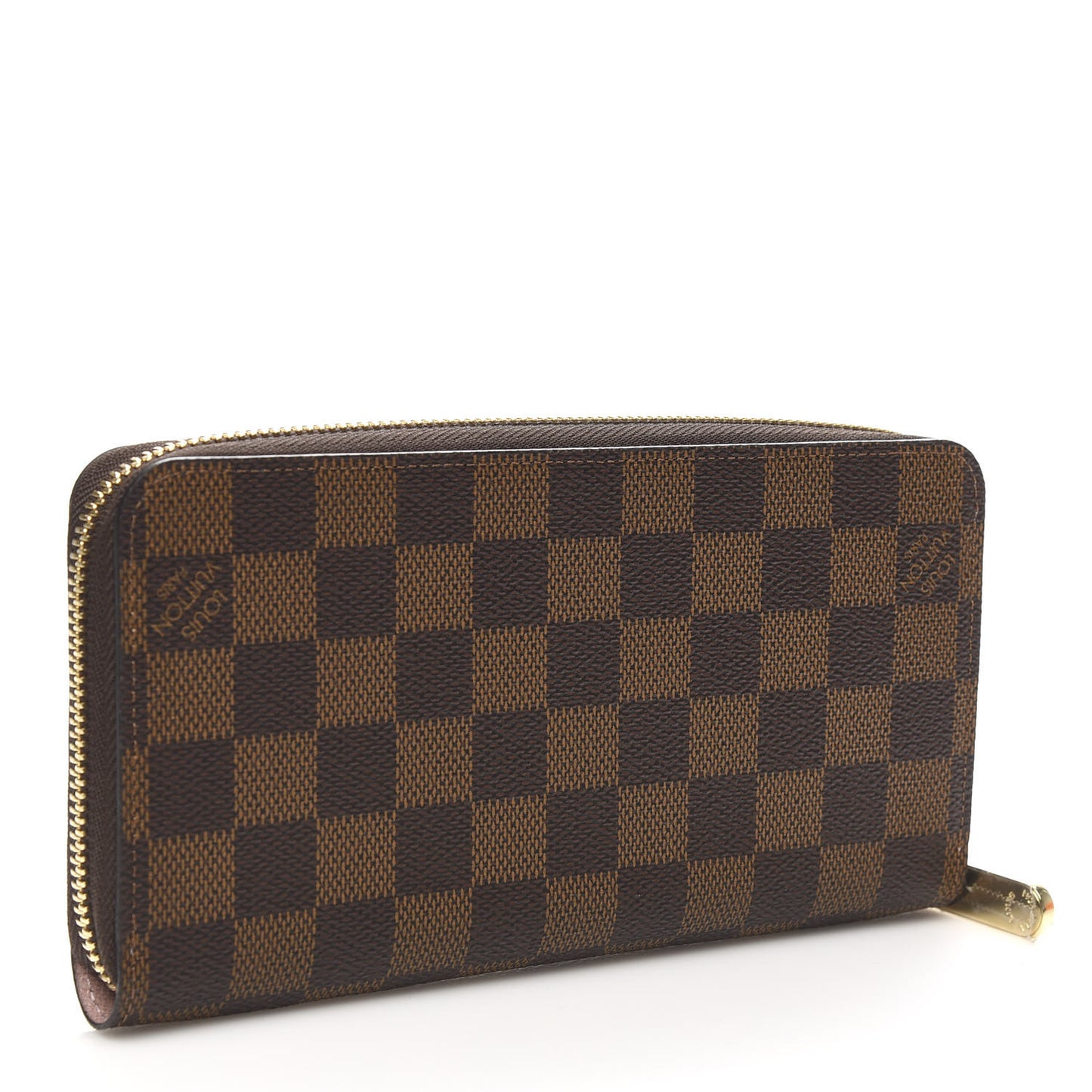 Damier Ebene Zippy Wallet Rose Ballerine