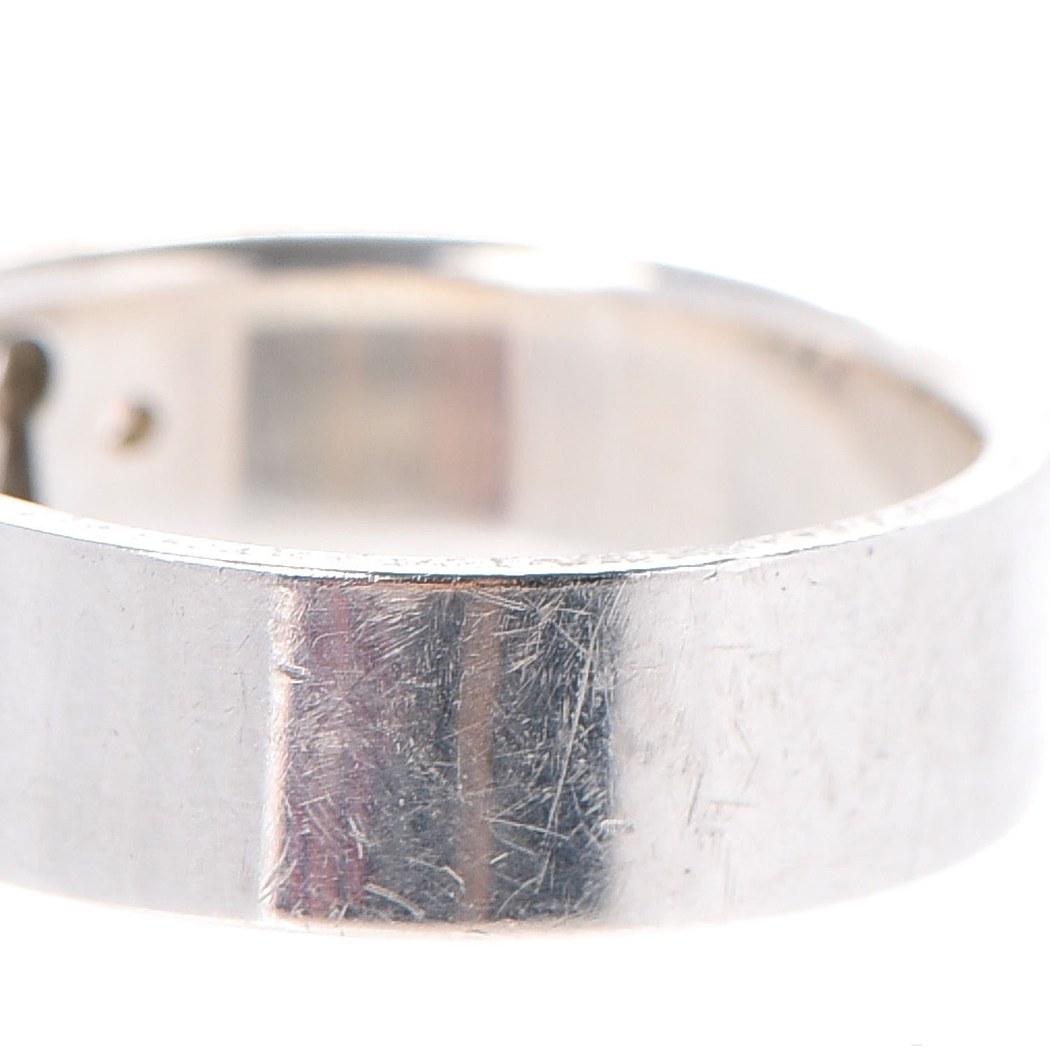 Tiffany Sterling Silver Diamond Locks Ring 54.5 7 8 of 8