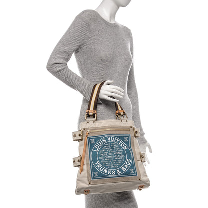 Louis Vuitton Toile Globe Shopper Cabas MM Blue 2 of 8