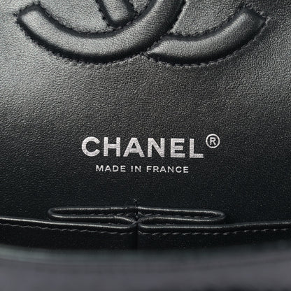 Chanel Iridescent Crumpled Calfskin Quilted Medium Double Flap Black 6 of 9