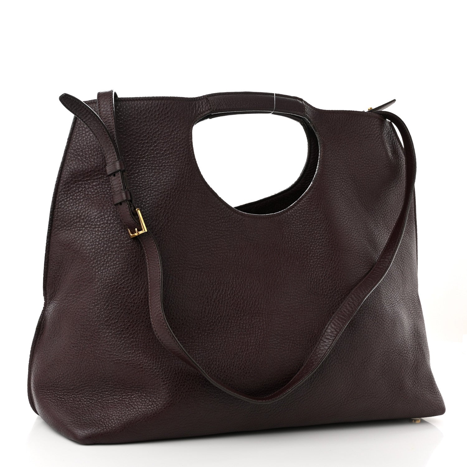 Tom Ford Grained Calfskin Alix Padlock Zip Tote Burgundy 3 of 13