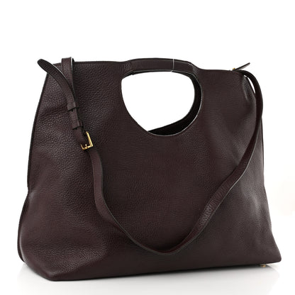 Tom Ford Grained Calfskin Alix Padlock Zip Tote Burgundy 3 of 13