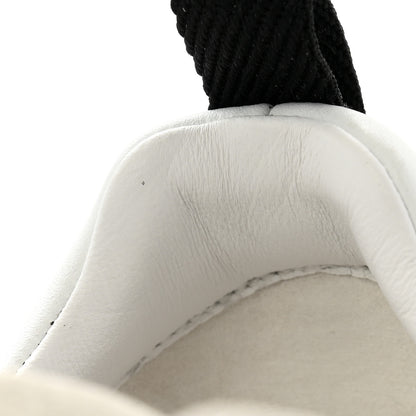 Hermes Goatskin Suede Goatskin Bouncing Sneakers 36.5 White Black 12 of 13