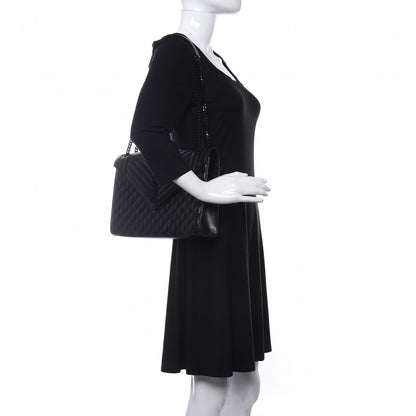 Saint Laurent Grain De Poudre Textured Mixed Matelasse Large Triquilt Monogram Monochrome Satchel Black 2 of 11