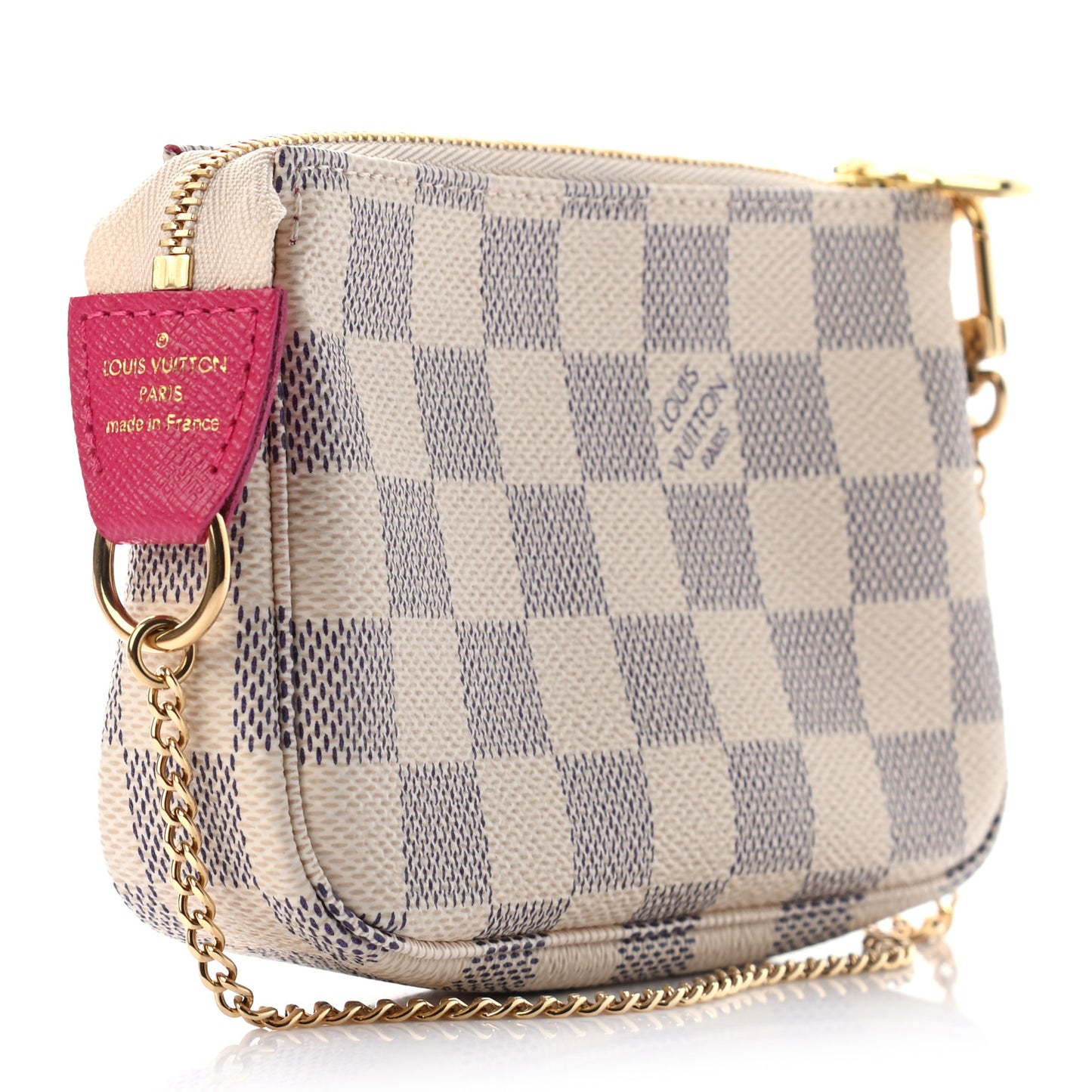 Damier Azur 2021 Christmas Animation Hollywood Mini Pochette Accessories Fuchsia