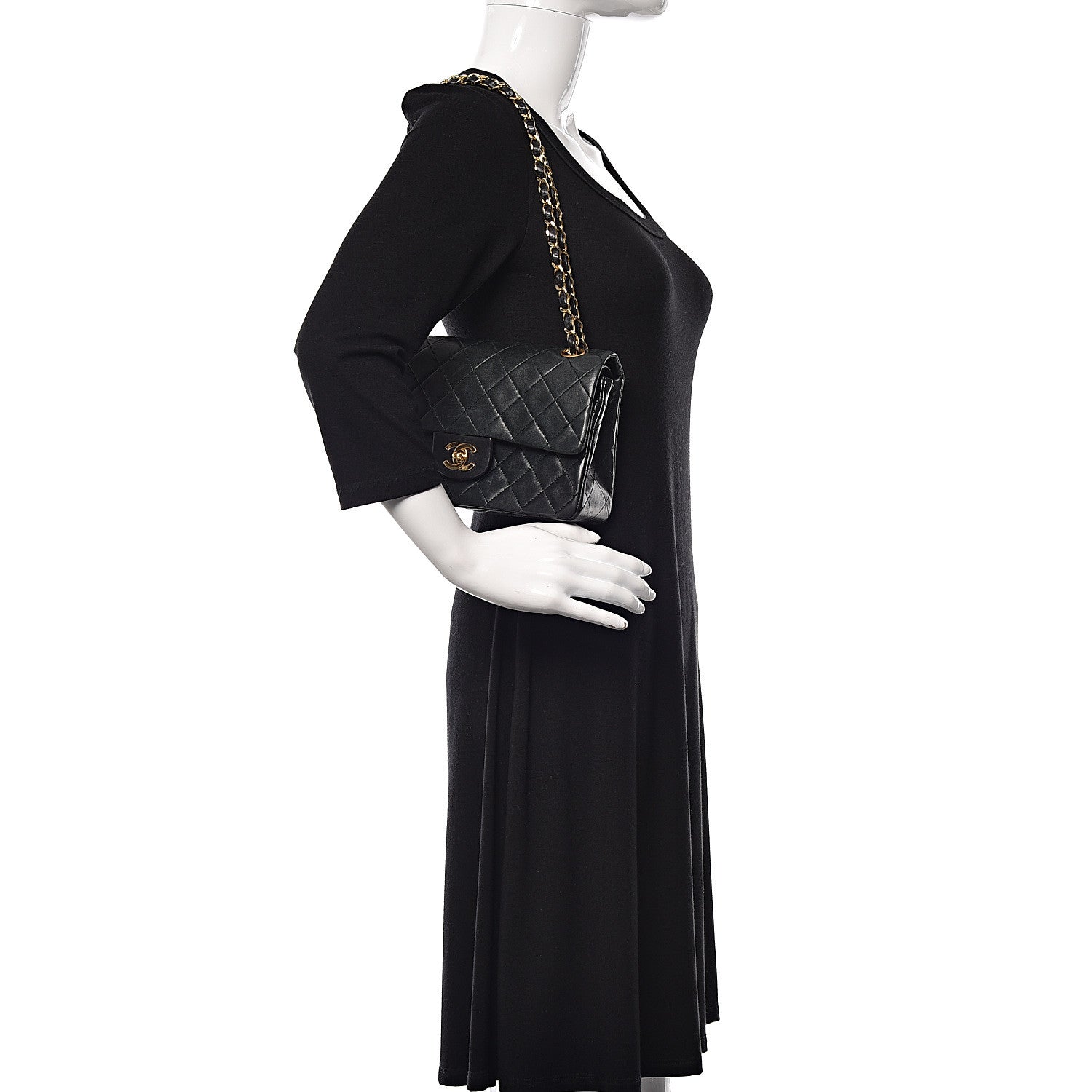 Chanel Lambskin Quilted Small Double Flap Black 2 of 17