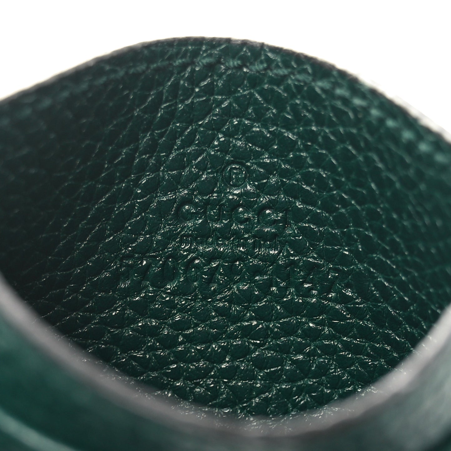 Grainy Calfskin Zumi Card Holder Green