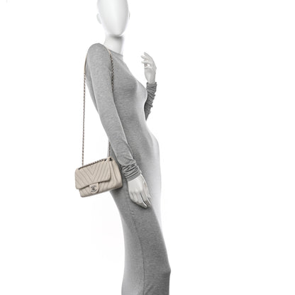 Chanel Calfskin Studded Chevron Quilted Small Stud Wars Flap White 2 of 10