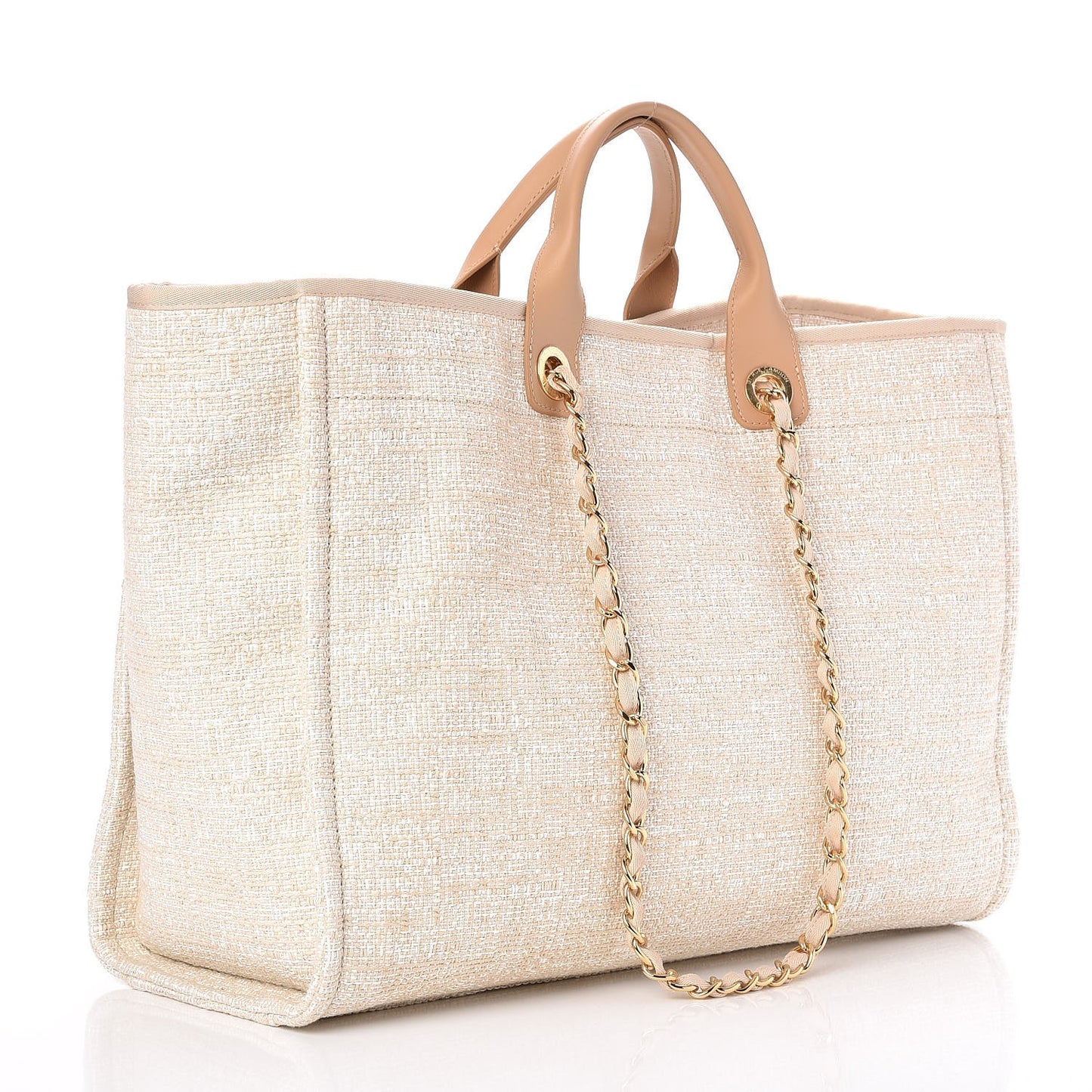 Canvas Large Deauville Tote Light Beige