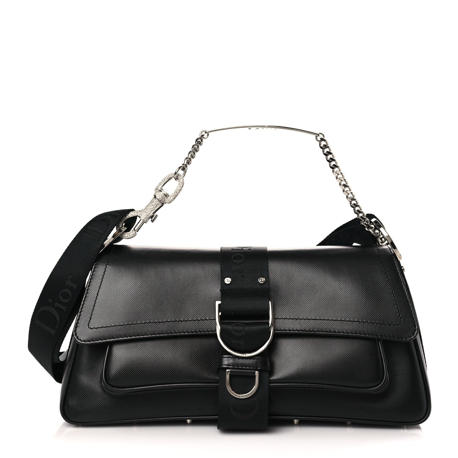 Christian Dior Coated Canvas Crystal Hardcore Bag Black 1 of 11