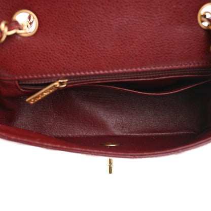 Chanel Caviar Quilted Mini Rectangular Flap Dark Red 5 of 11
