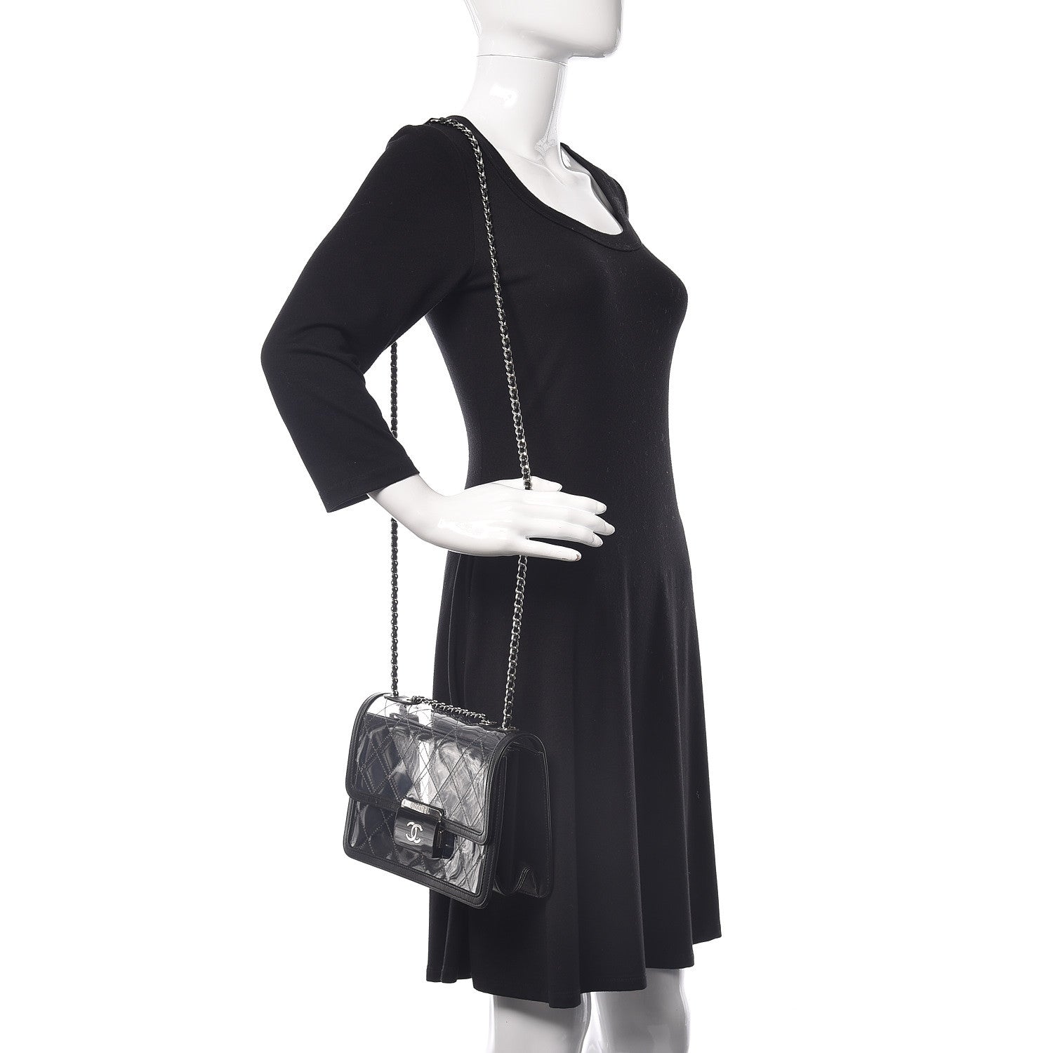 Chanel PVC Lambskin Quilted Beauty Lock Flap Black 2 of 12