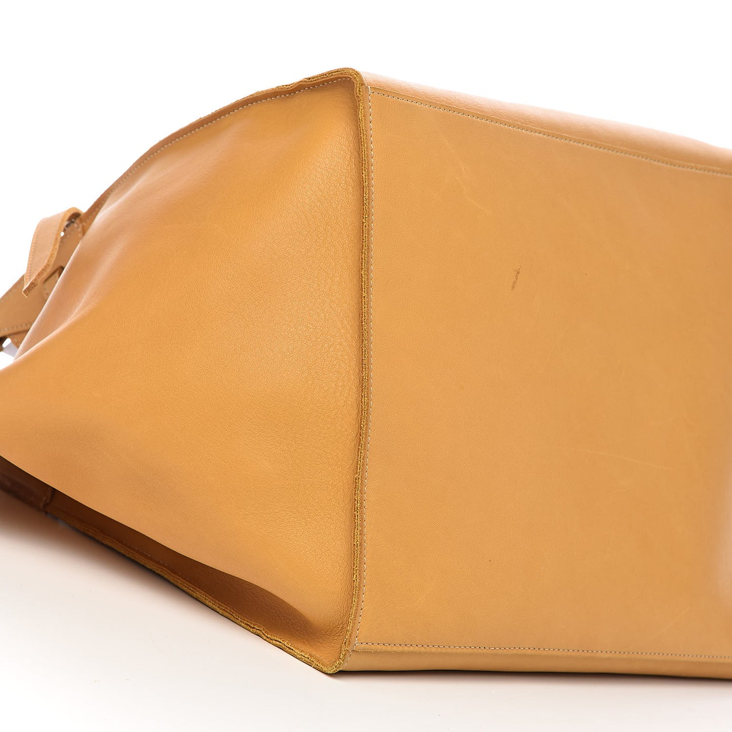 Soft Bare Calfskin Medium Big Bag Honey