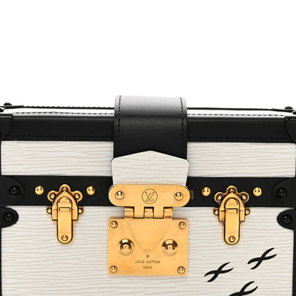 Louis Vuitton Epi Petite Malle White Black 5 of 9