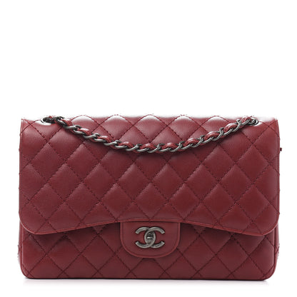 Chanel Caviar Quilted Jumbo Double Flap Red 1 of 10