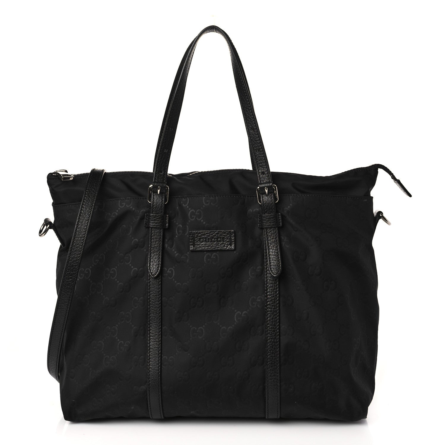 Gucci Nylon Monogram Tote Black 1 of 9