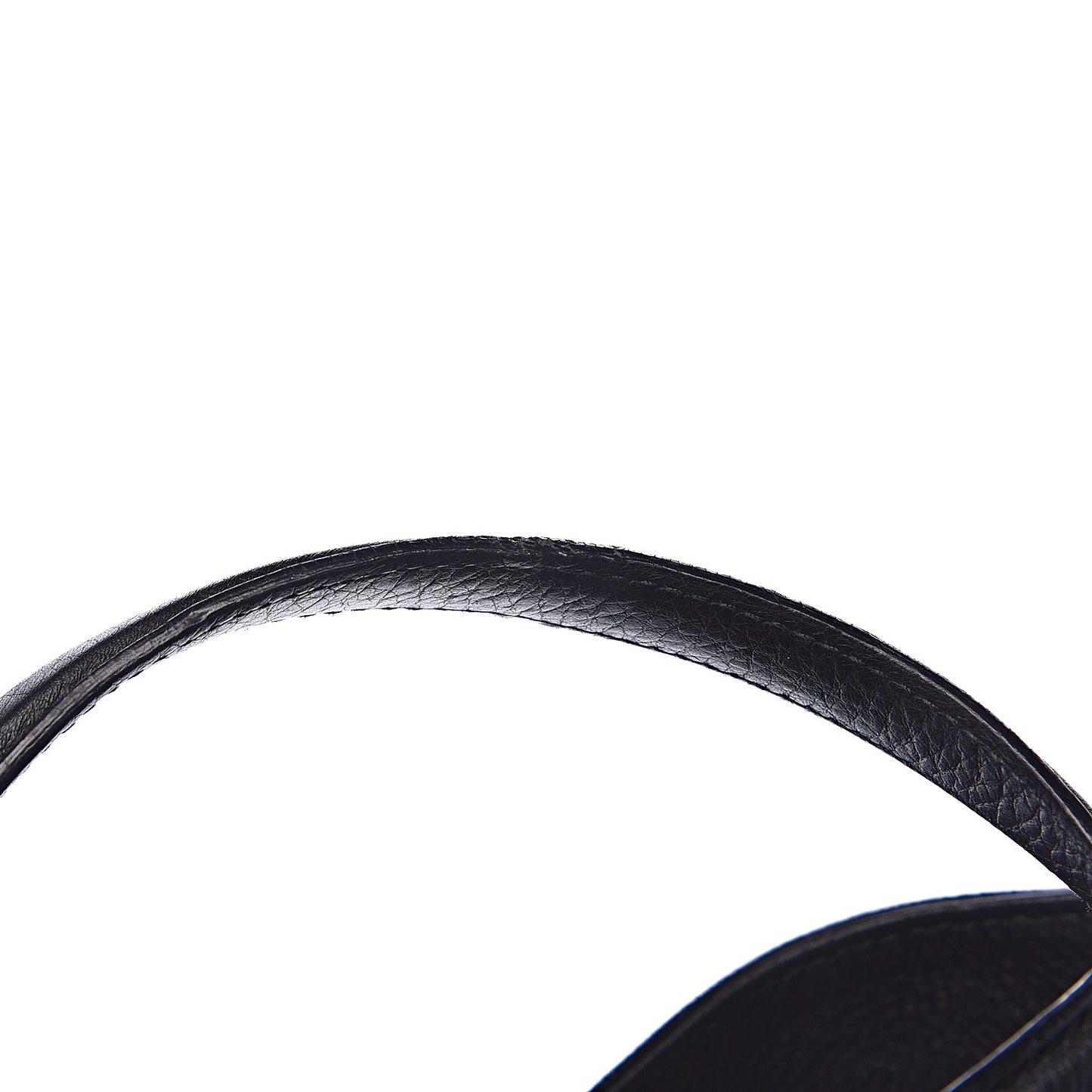 Pebbled Calfskin Large Soho Shoulder Bag Black
