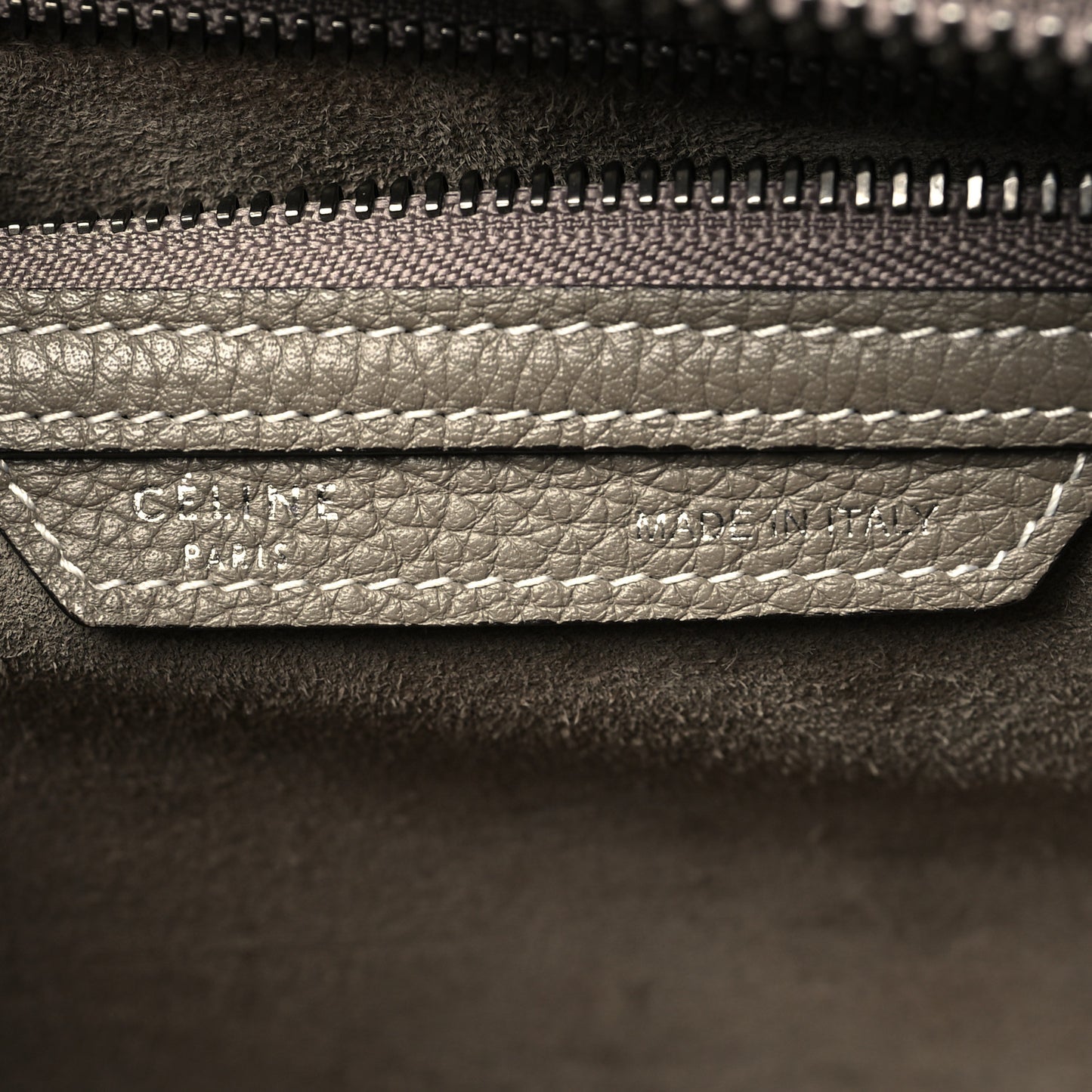 Drummed Calfskin Micro Luggage Souris