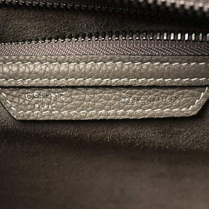 Celine Drummed Calfskin Micro Luggage Souris 6 of 11