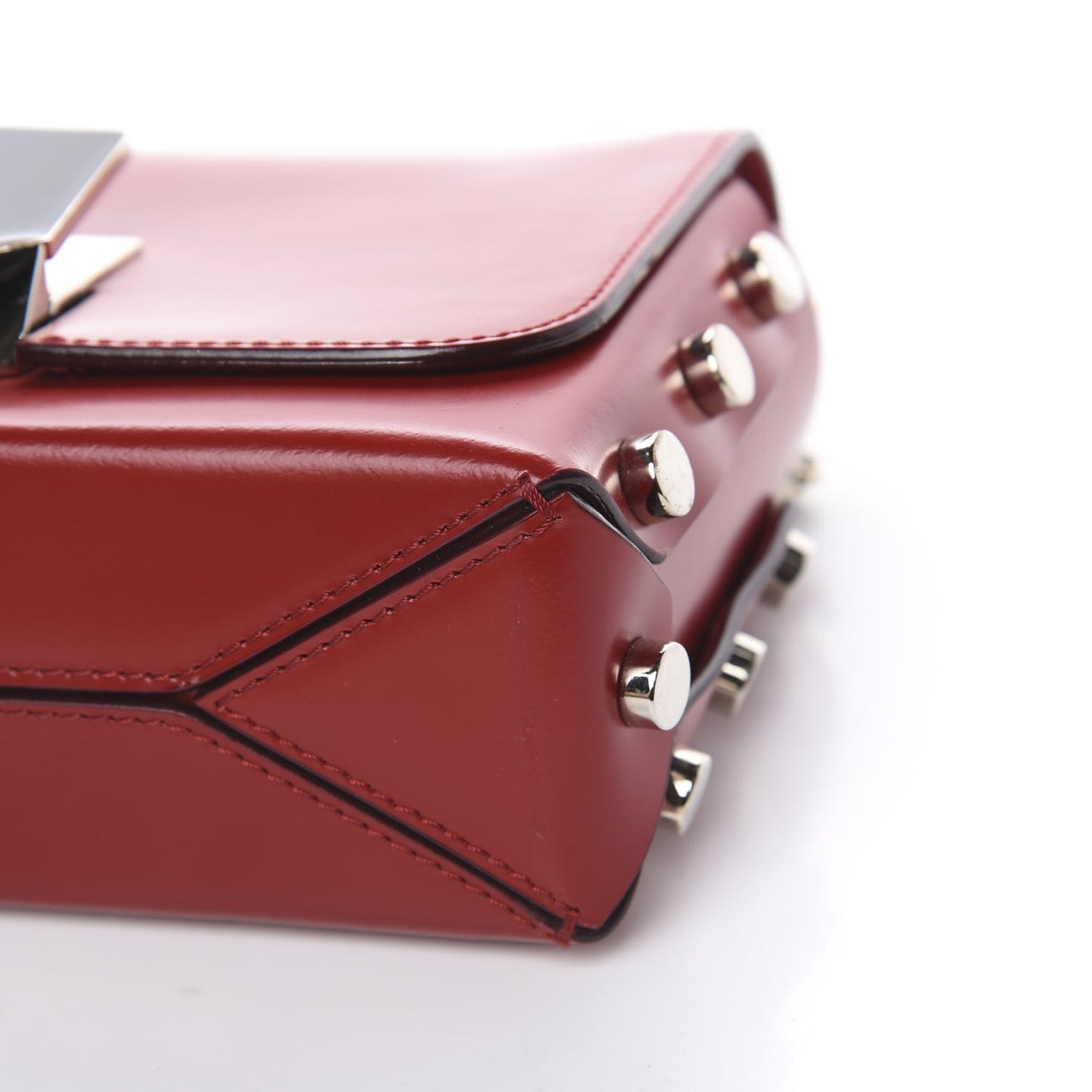 Spazzolato Lockett Petite Shoulder Bag Red