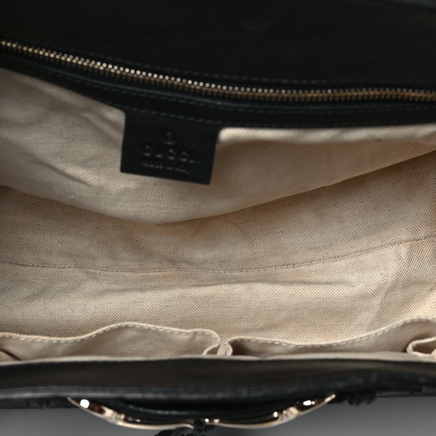 Gucci Guccissima Large Emily Chain Shoulder Bag Black 5 of 9