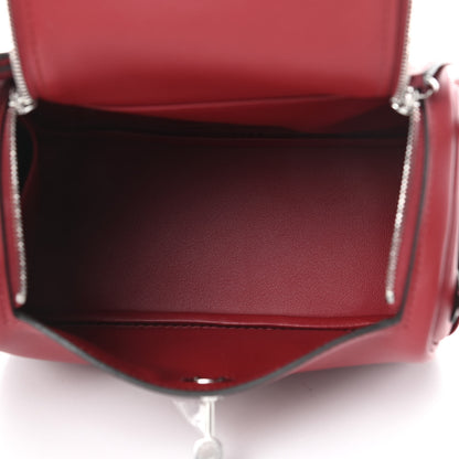 Hermes Matte Alligator Swift Mini Touch Lindy 20 Rouge Grenat Bourgogne 5 of 11