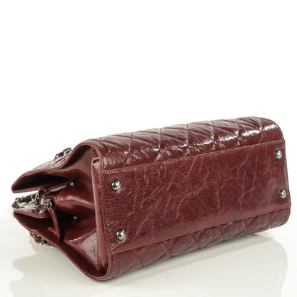 Chanel Crumpled Grained Calfskin CC Crave Tote Burgundy 4 of 7