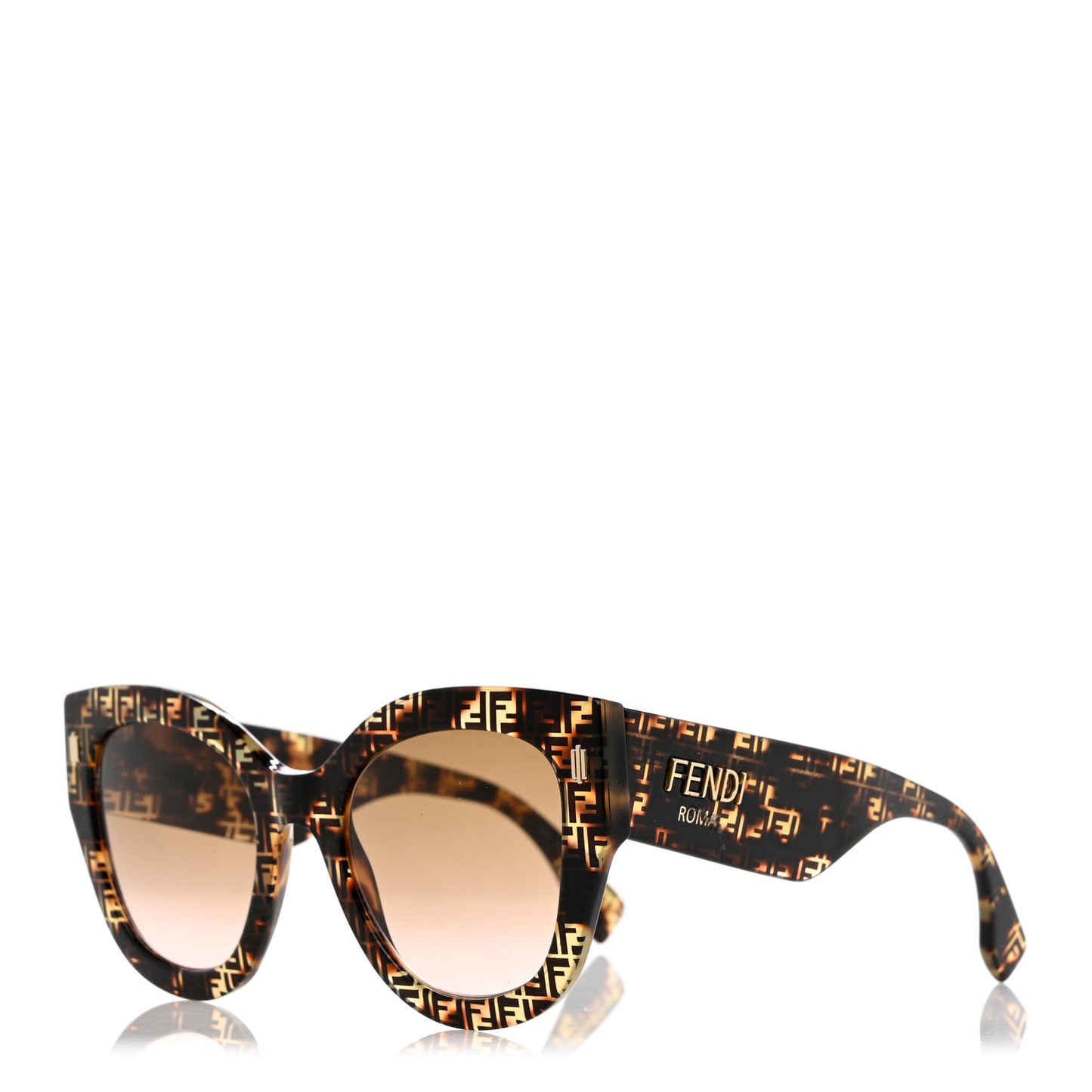 Acetate Fendi Roma Cat Eye Sunglasses FF 0435/S Havana