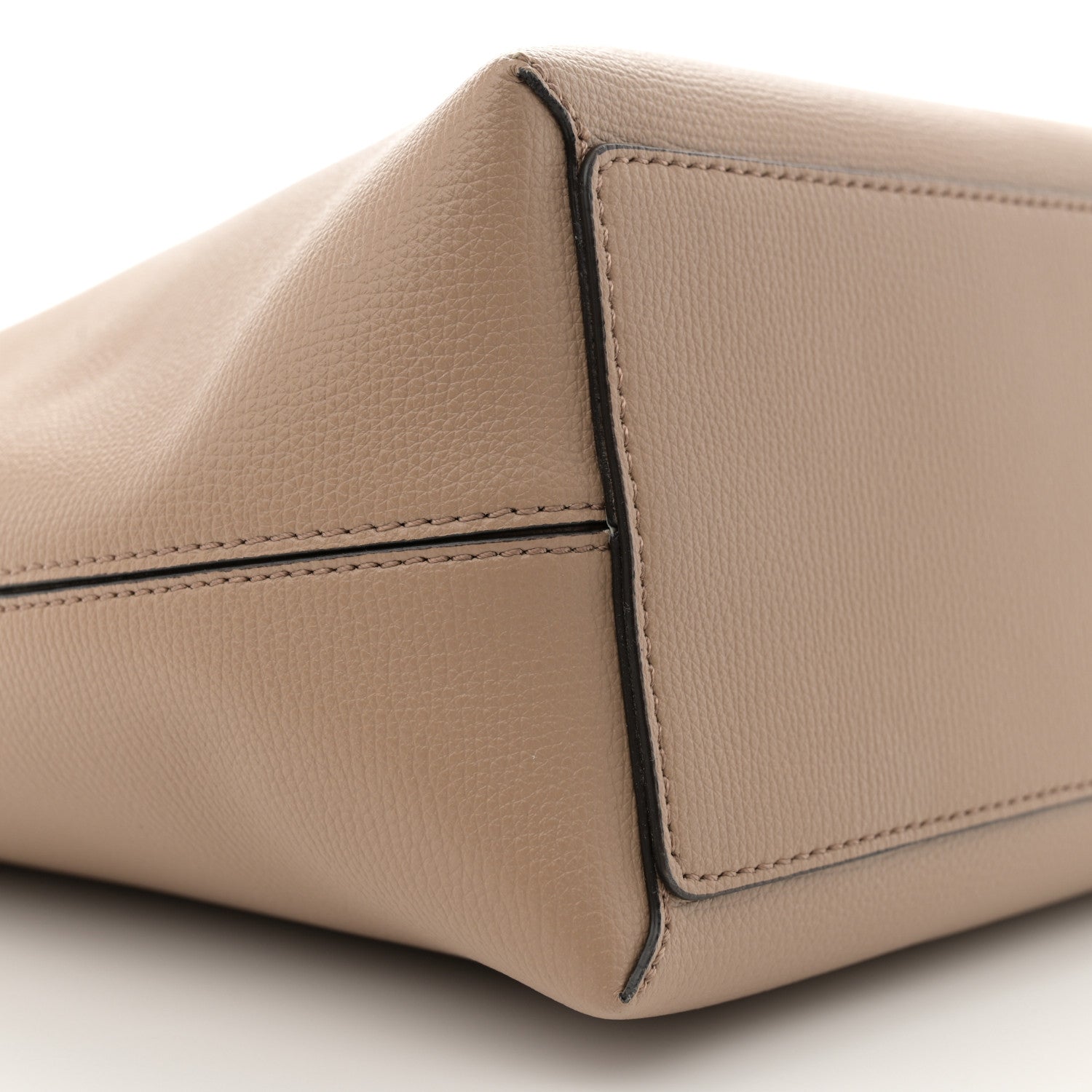 Burberry Grainy Calfskin Haymarket Check Medium Reversible Tote Camel 13 of 17