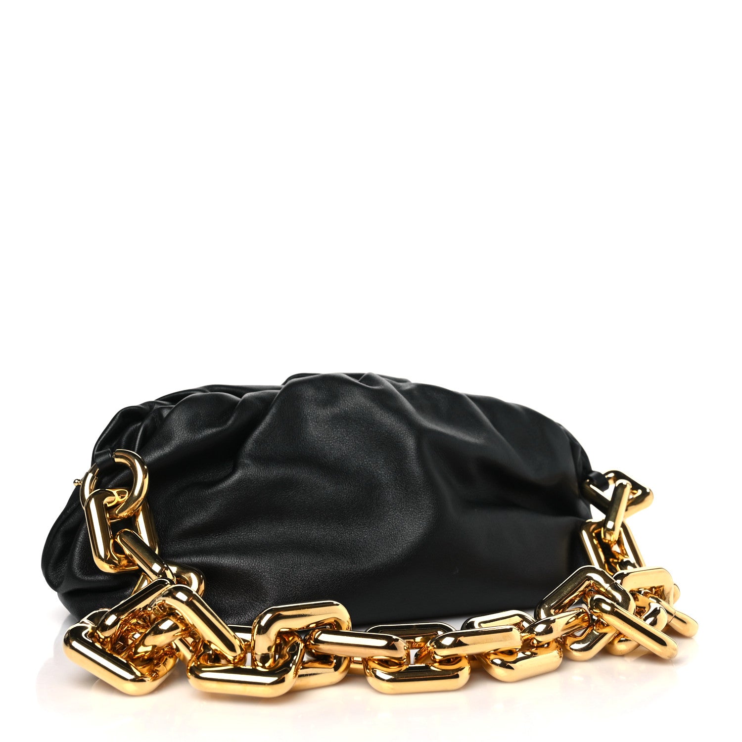 Bottega Veneta Calfskin The Pouch Chain Black 3 of 10