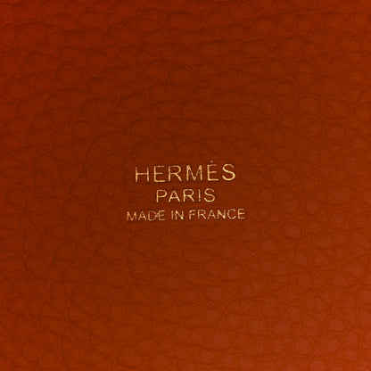 Hermes Taurillon Clemence Picotin Lock 22 MM Orange 6 of 13