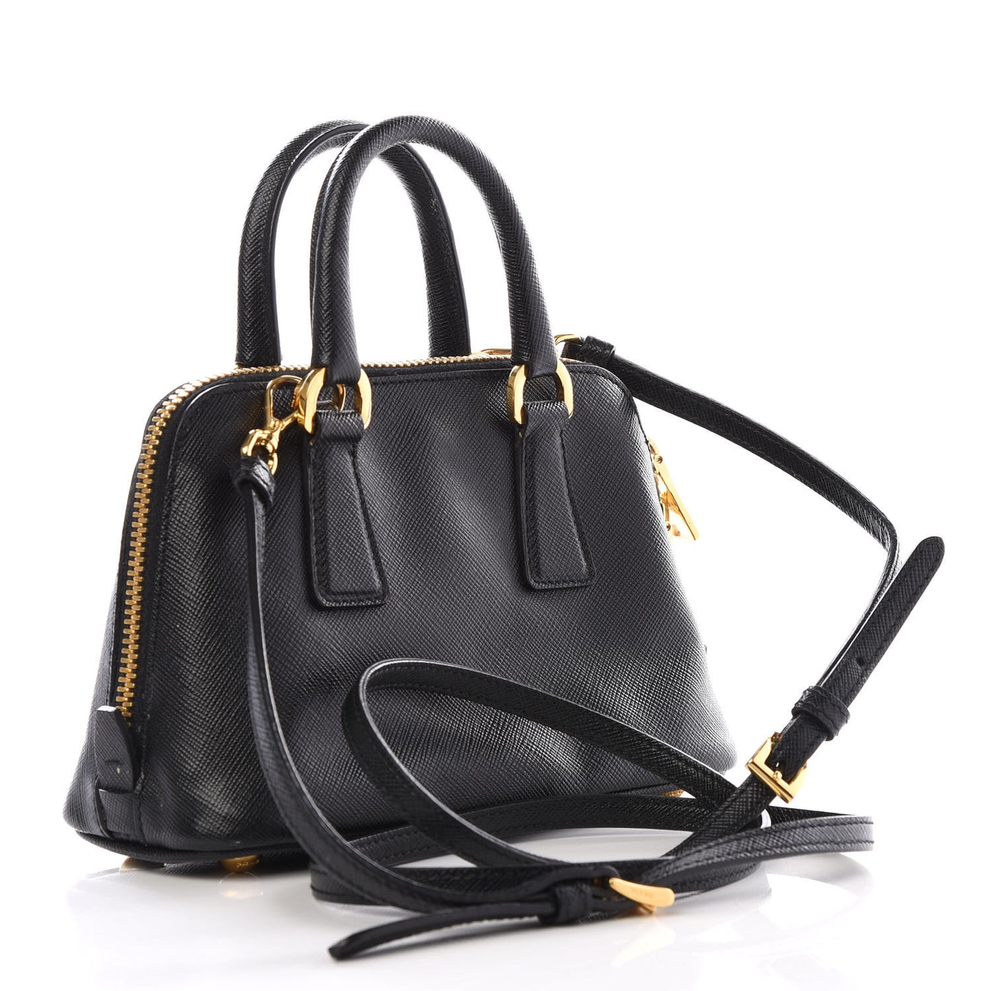 Saffiano Lux Mini Promenade Tote Black