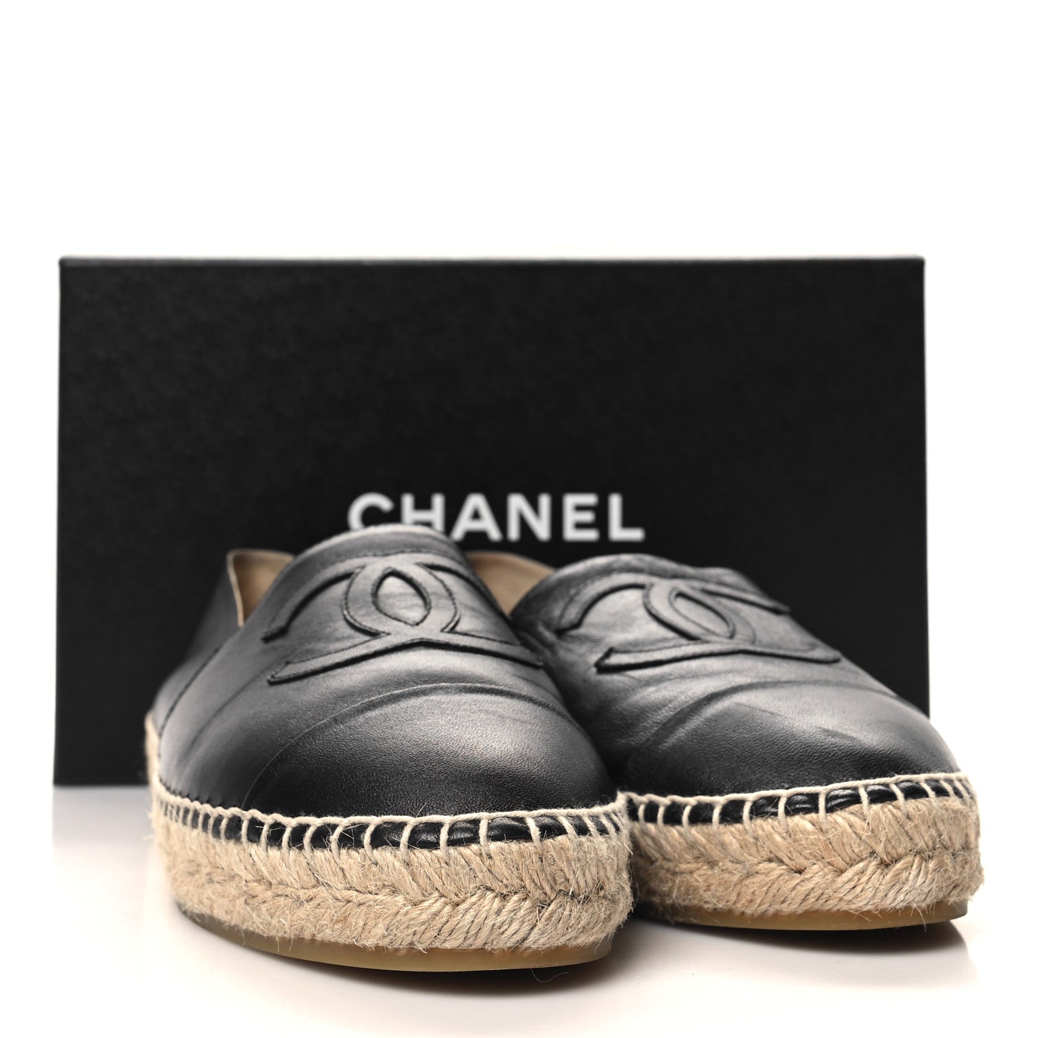 Chanel Lambskin CC Espadrilles 40 Black 10 of 10