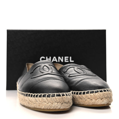Chanel Lambskin CC Espadrilles 40 Black 10 of 10