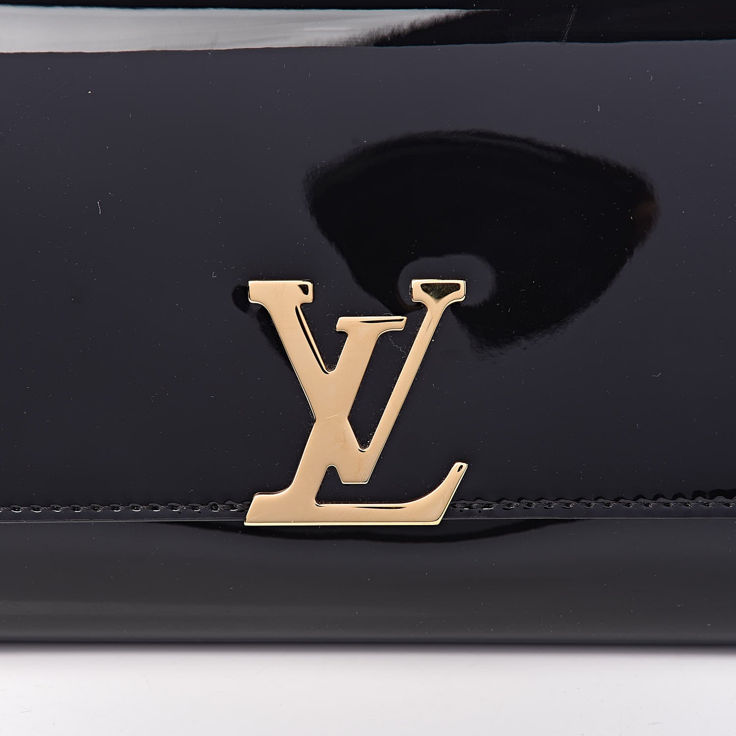 Louis Vuitton Patent Louise Clutch Black 7 of 9