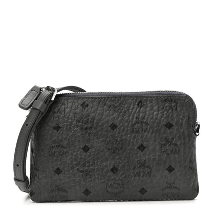 MCM Visetos Crossbody Tech Pouch Grey 1 of 7