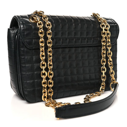 Celine Calfskin Quilted Medium C Bag Black 3 of 9