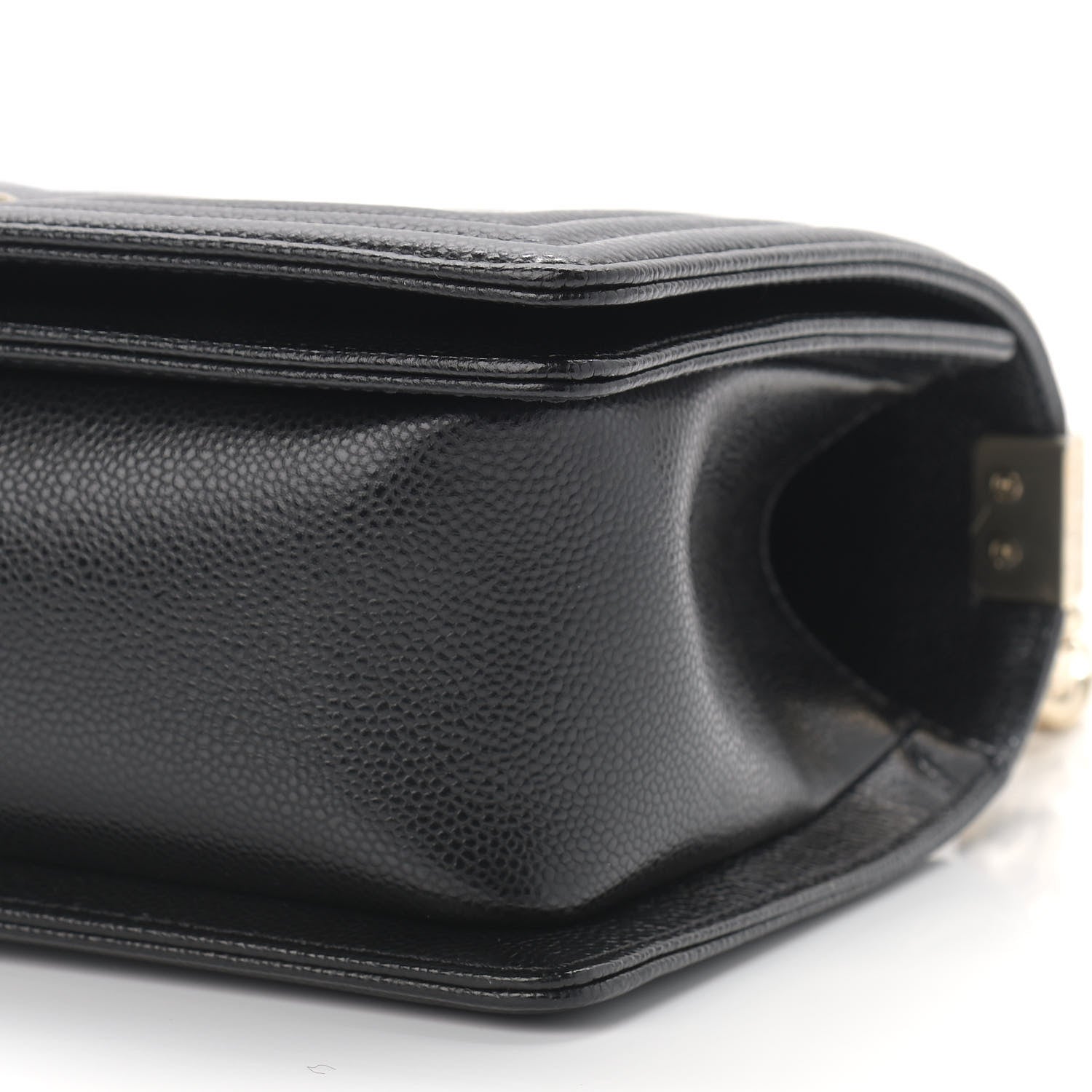 Chanel Caviar Chevron Quilted Medium Boy Flap Black 9 of 9