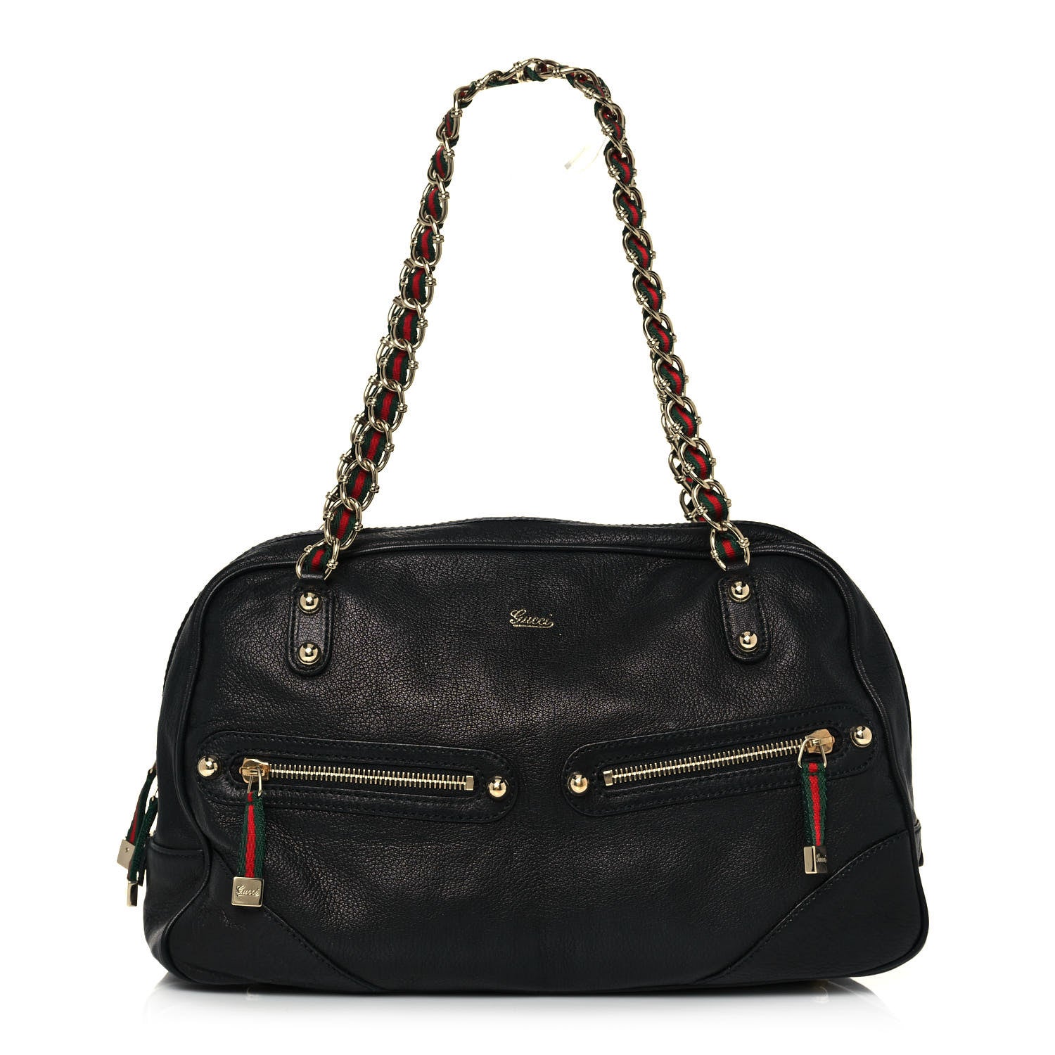 Gucci Goatskin Large Capri Bowler Black 1 of 13