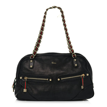 Gucci Goatskin Large Capri Bowler Black 1 of 13