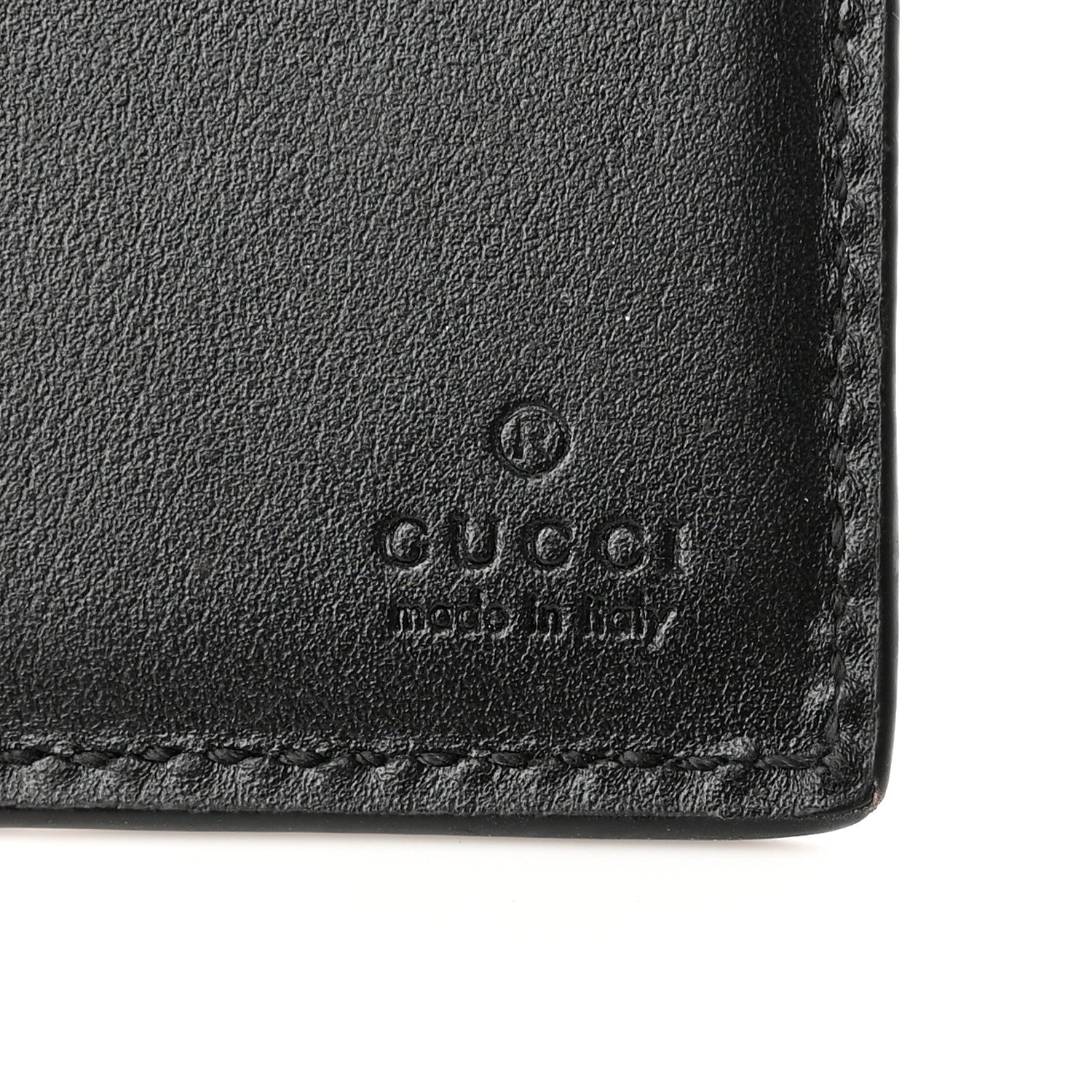 Gucci Calfskin GG Tennis Embossed Bi-Fold Wallet Black 6 of 13