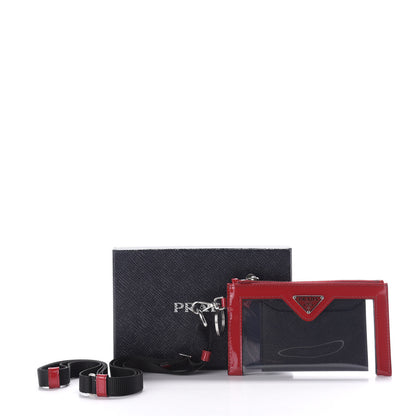 Prada Vernice Plexiglass Card Holder Rosso 7 of 7