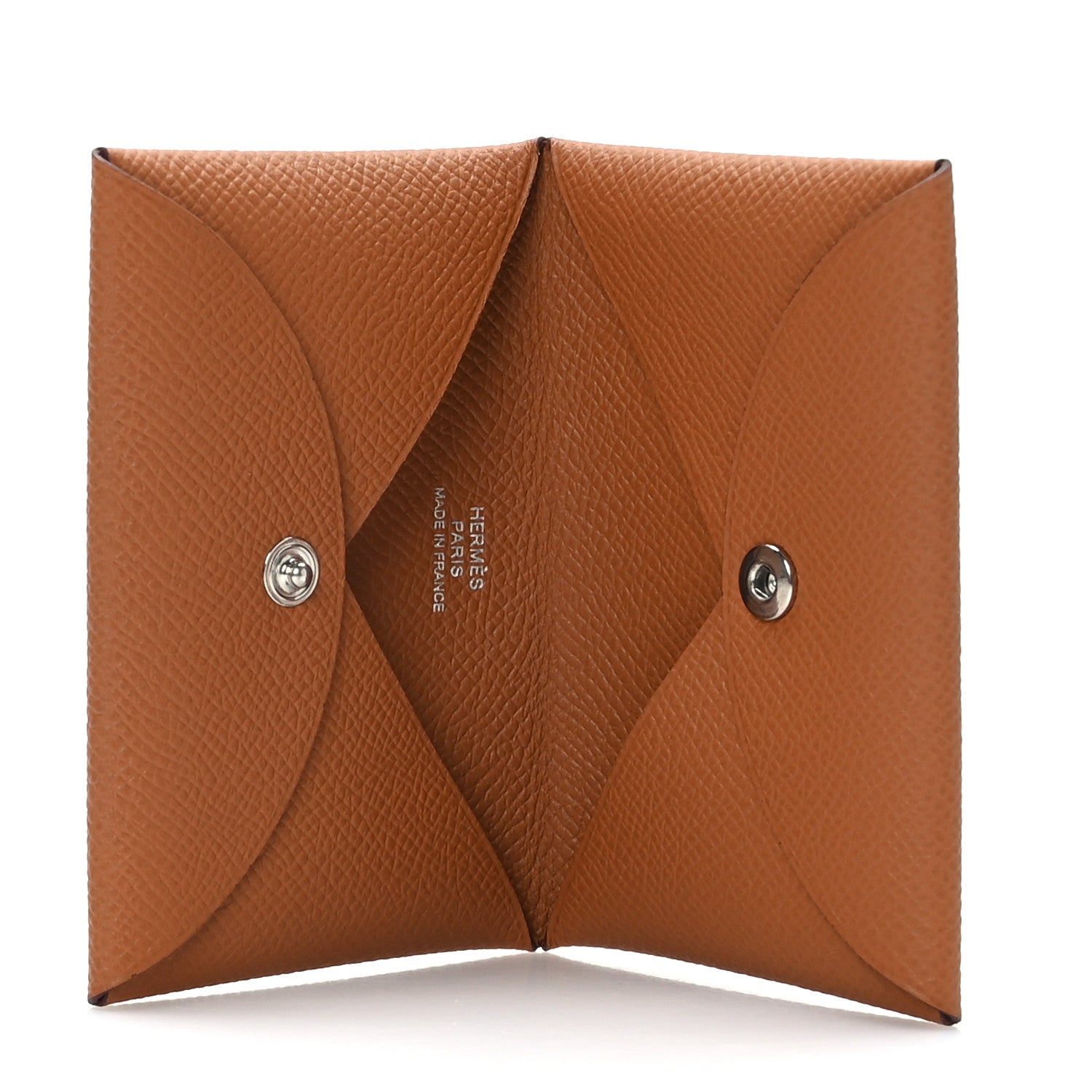 Hermes Epsom Calvi Card Case Gold 5 of 7